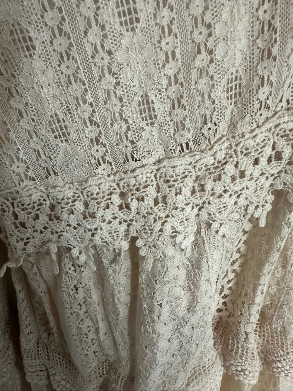 Boho Lace Wide-Leg Pants in Cream - Picture 7 of 7